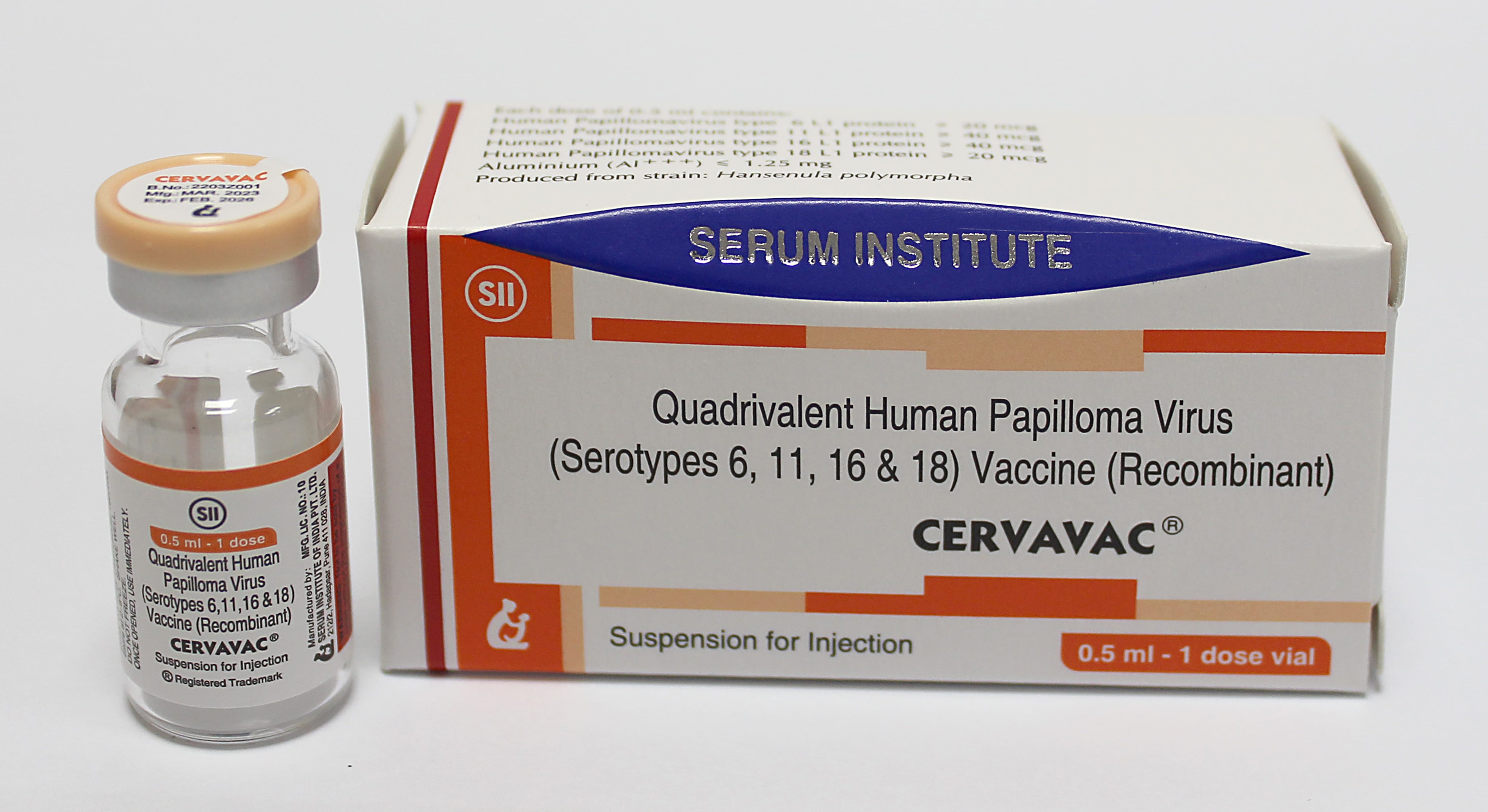 Cervavac 1 dose mono carton